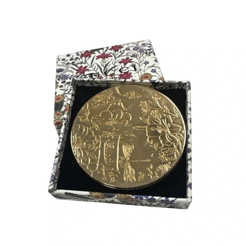 Gucci gold floral compact‎ mirror collection Limited Edition